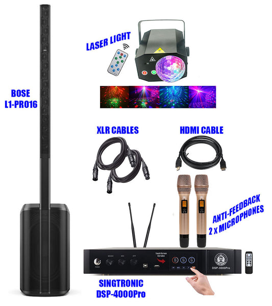 Bose L1 Pro 16 + Singtronic DSP-4000Pro Professional Complete Karaoke System