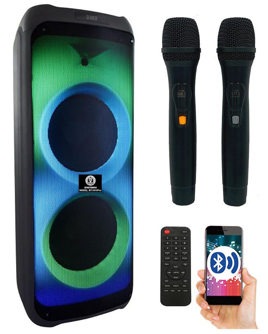 Singtronic BT-1010Pro Professional 800W Portable Double Woofer Bluetooth Speaker Karaoke