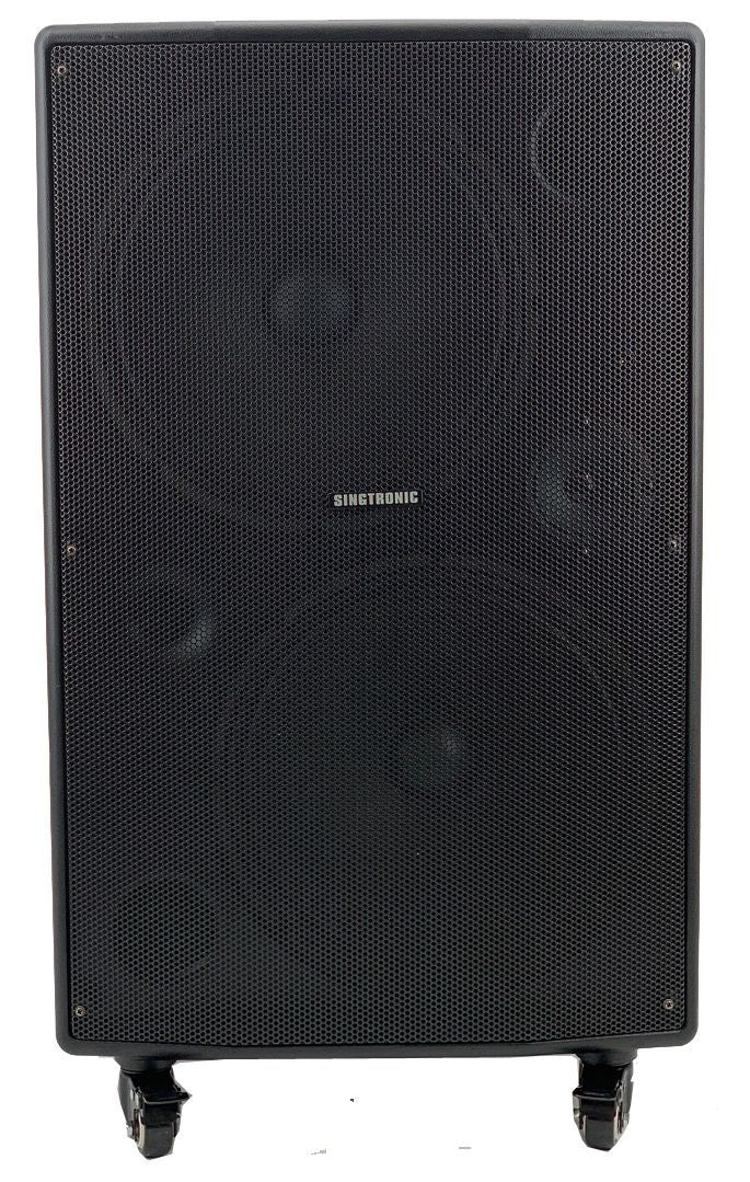 Singtronic BT-1212Pro Professional Portable 12" Double Woofer Bluetooth Speaker Karaoke System