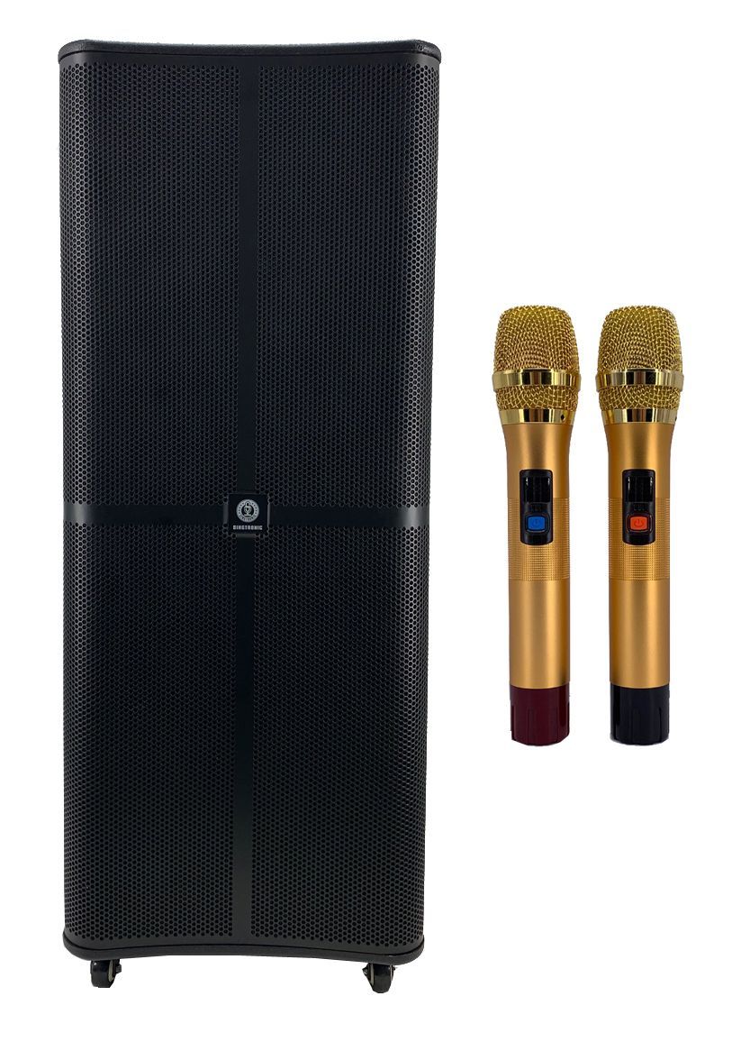 Singtronic BT-1515Pro Professional Portable 15" Double Woofer 3-Way Bluetooth Speaker Karaoke System