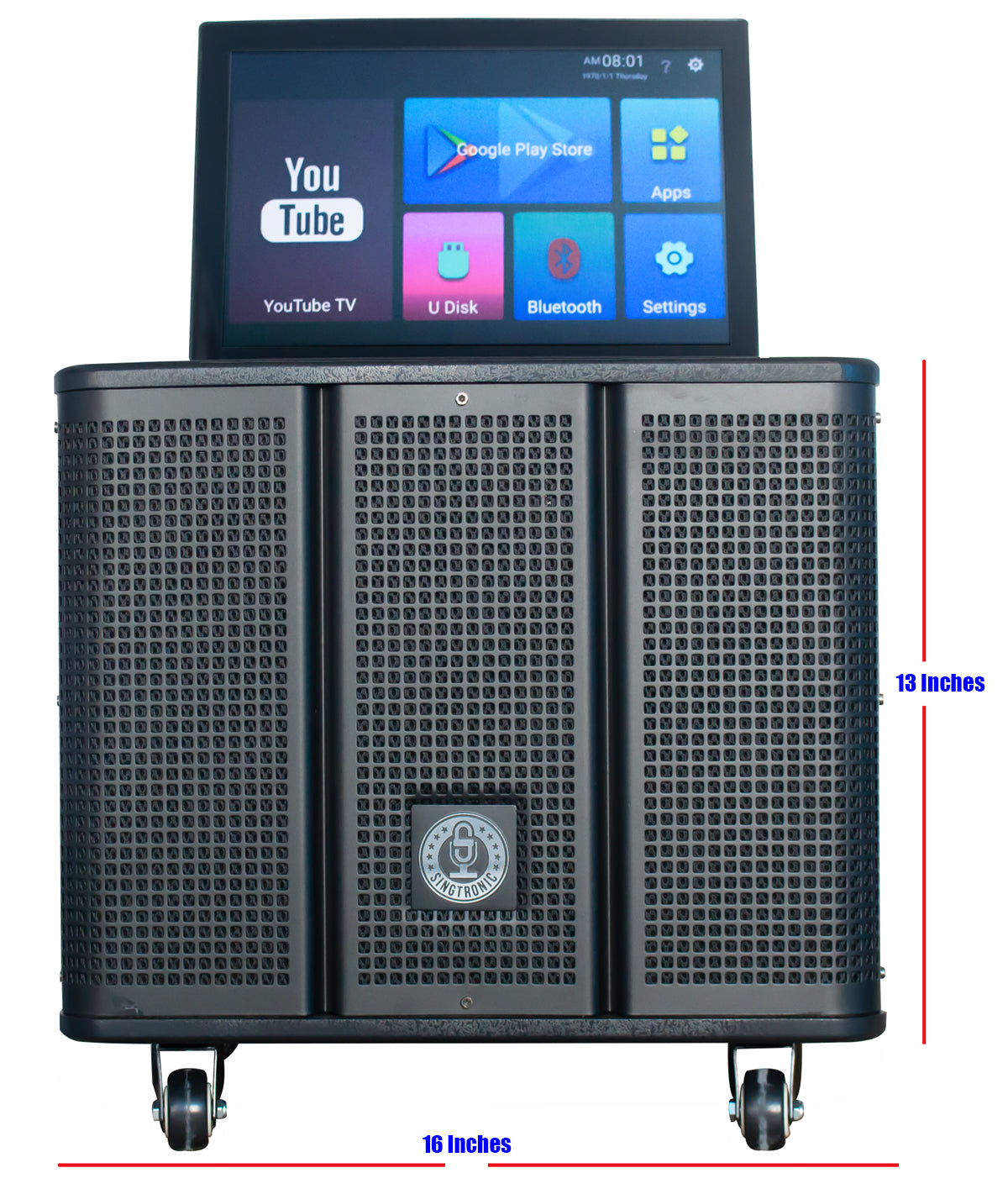 Singtronic BT-369Pro Professional Portable Karaoke System Bluetooth Speaker 15.6" Touch Screen