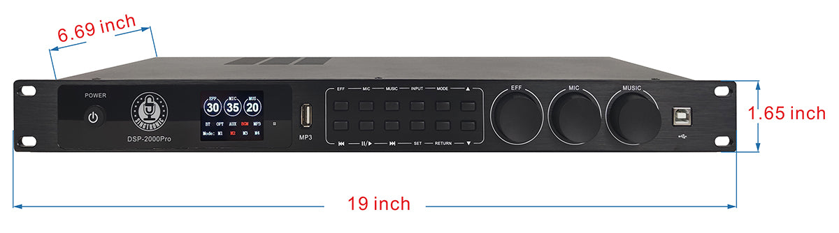 Singtronic DSP-2000Pro Professional Digital Key Control Echo Karaoke Processor