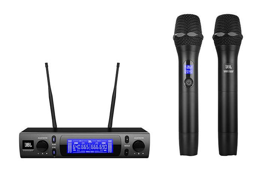 JBL VM-300 Professional Dual UHF True Diversity Wireless Microphone KTV Karaoke System Built in CPU Control Selection