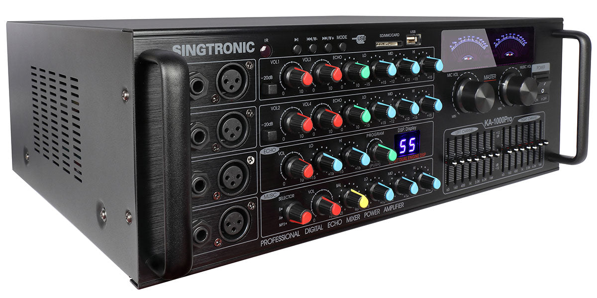 Karaoke Mixing Amplifier Professional 2000W with Equalizer & Optical, Bluetooth