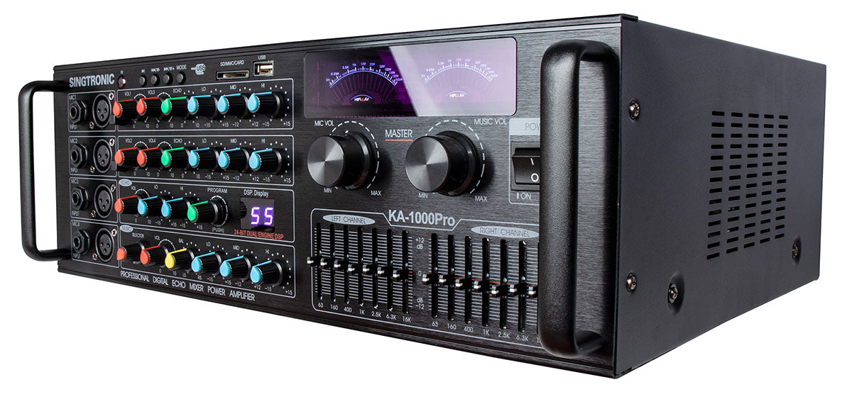 Karaoke Mixing Amplifier Professional 2000W with Equalizer & Optical, Bluetooth