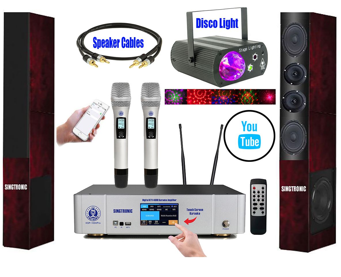 YouTube Karaoke System via iPhone / iPad & PC Android Tablet by Singtronic 3000W System