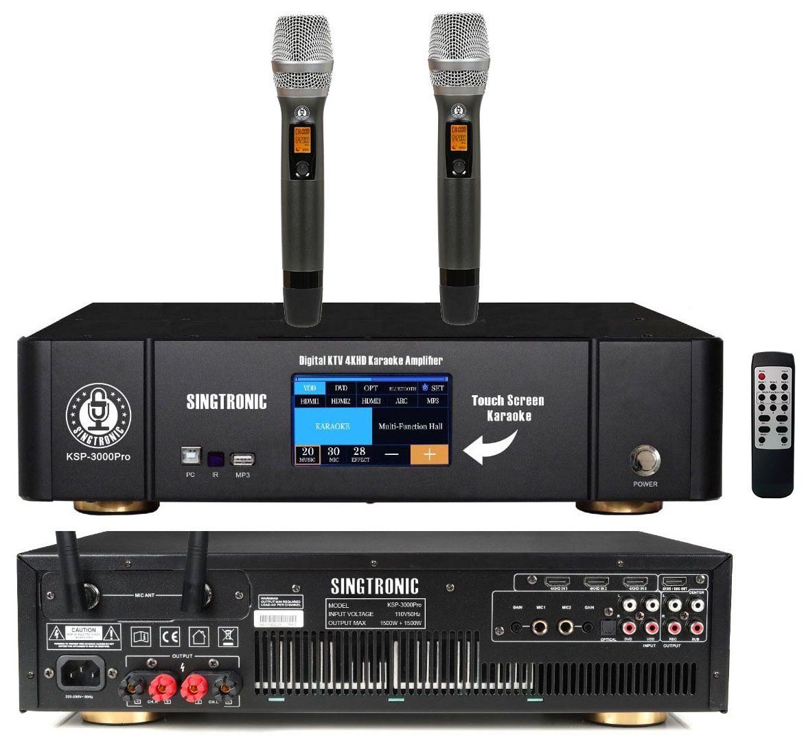 Singtronic Youtube Karaoke System by iPhone/iPad & PC Tablet Professional 3000W System Special