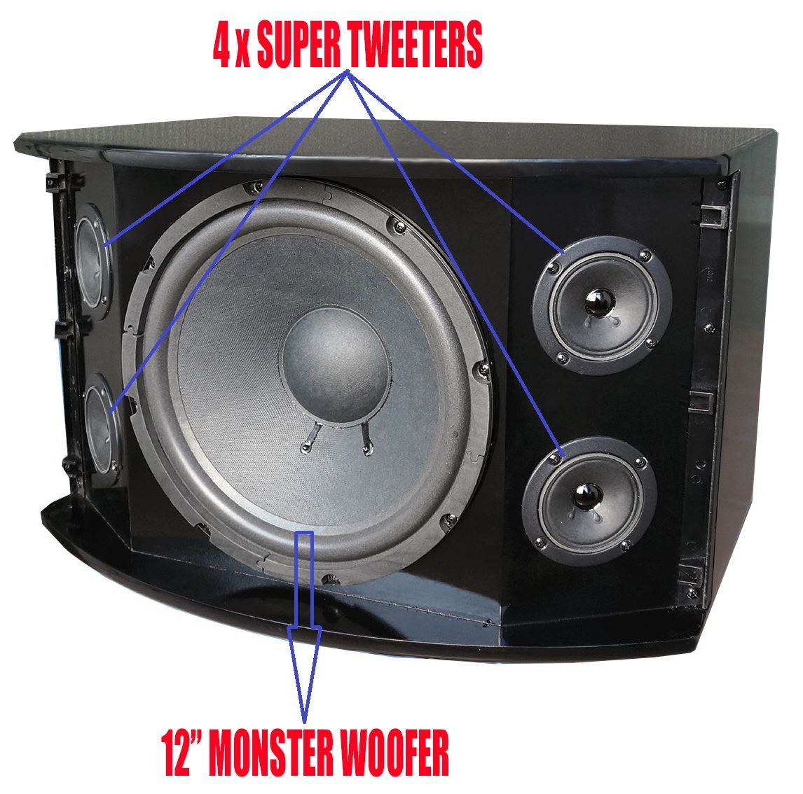 Singtronic KS-1000Pro Professional 2000W Vocalist Full Range Karaoke Speaker (Pair)