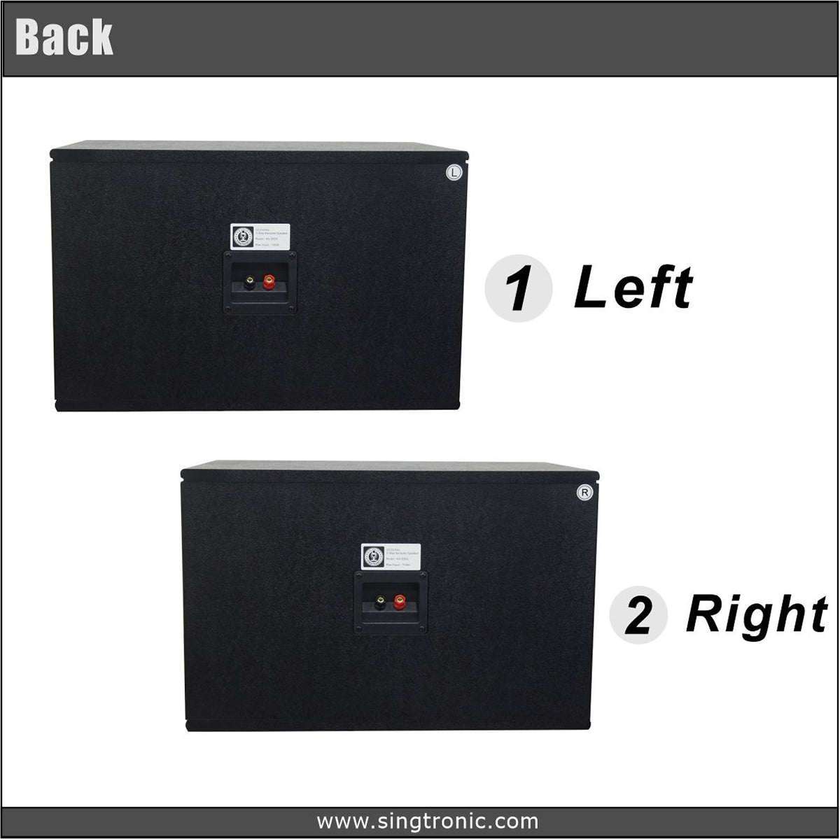 Karaoke Speaker Vocalist Bookshelf 1500W by Singtronic