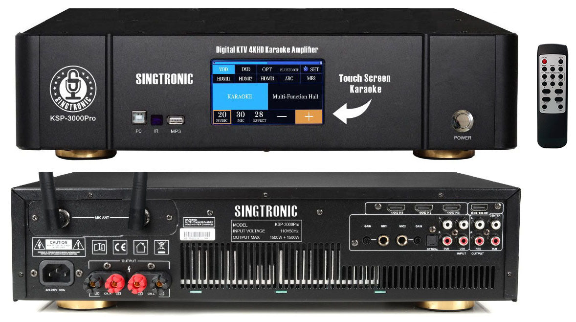Singtronic KSP-3000Pro Professional 3000W Digital Karaoke Sound Processor Amplifier