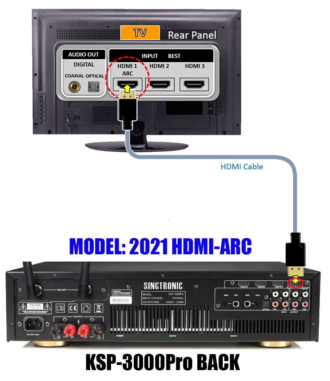 Singtronic KSP-3000Pro Professional 3000W Digital Karaoke Sound Processor Amplifier
