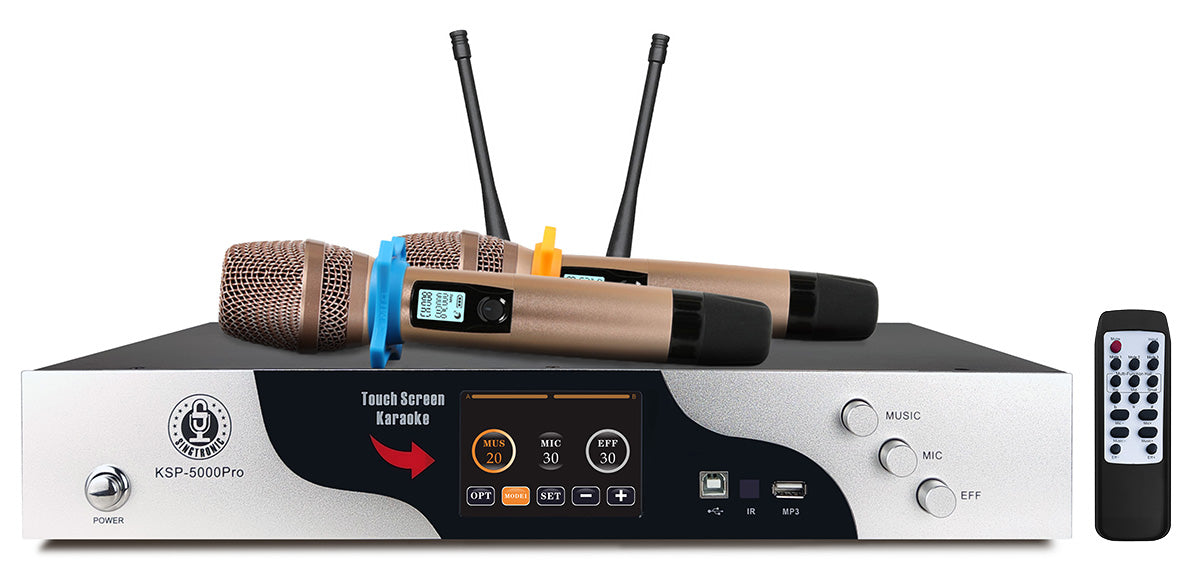 Professional Mixing Amplifier 5000W Digital 3 in 1 Anti-feedback Mics. by Singtronic