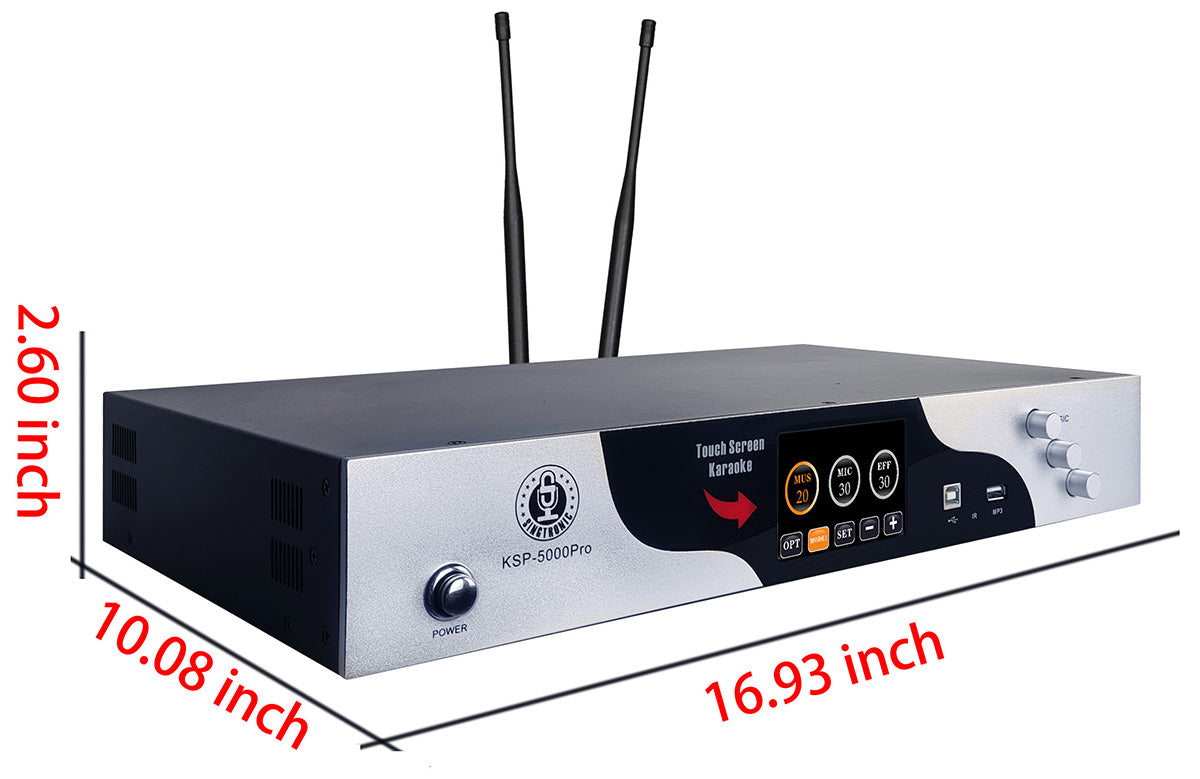 Professional Mixing Amplifier 5000W Digital 3 in 1 Anti-feedback Mics. by Singtronic