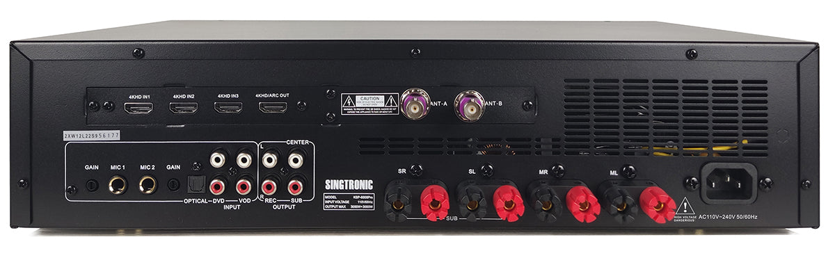Singtronic KSP-6000Pro Professional 6000W Digital 3 in 1 Karaoke Sound Processor 4 Channels Amplifier