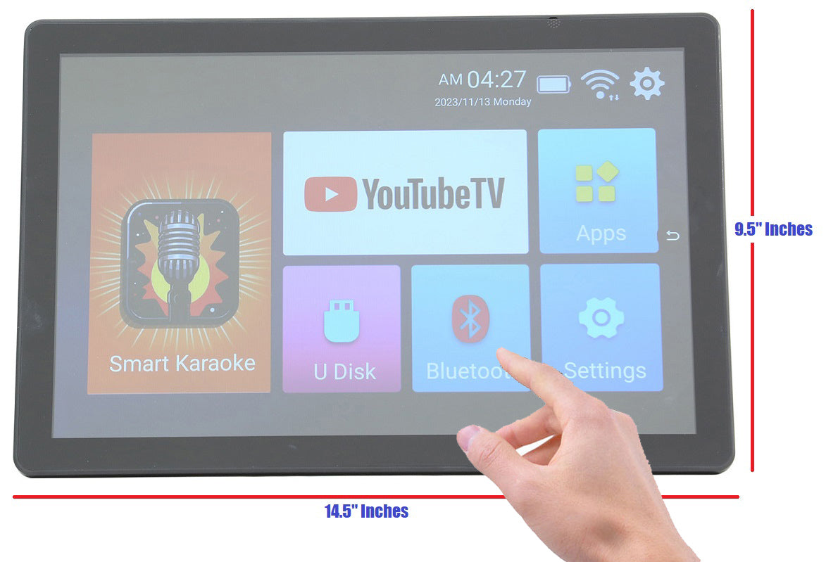 Singtronic KTV-15.6UHD Professional 16" Touch Screen Tablet Karaoke w/o Hard Drive