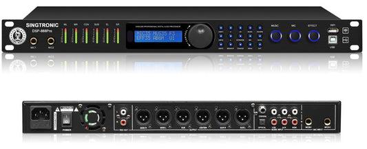 Professional Class D 3000W Power Amplifier + Digital Karaoke Processor Mixer