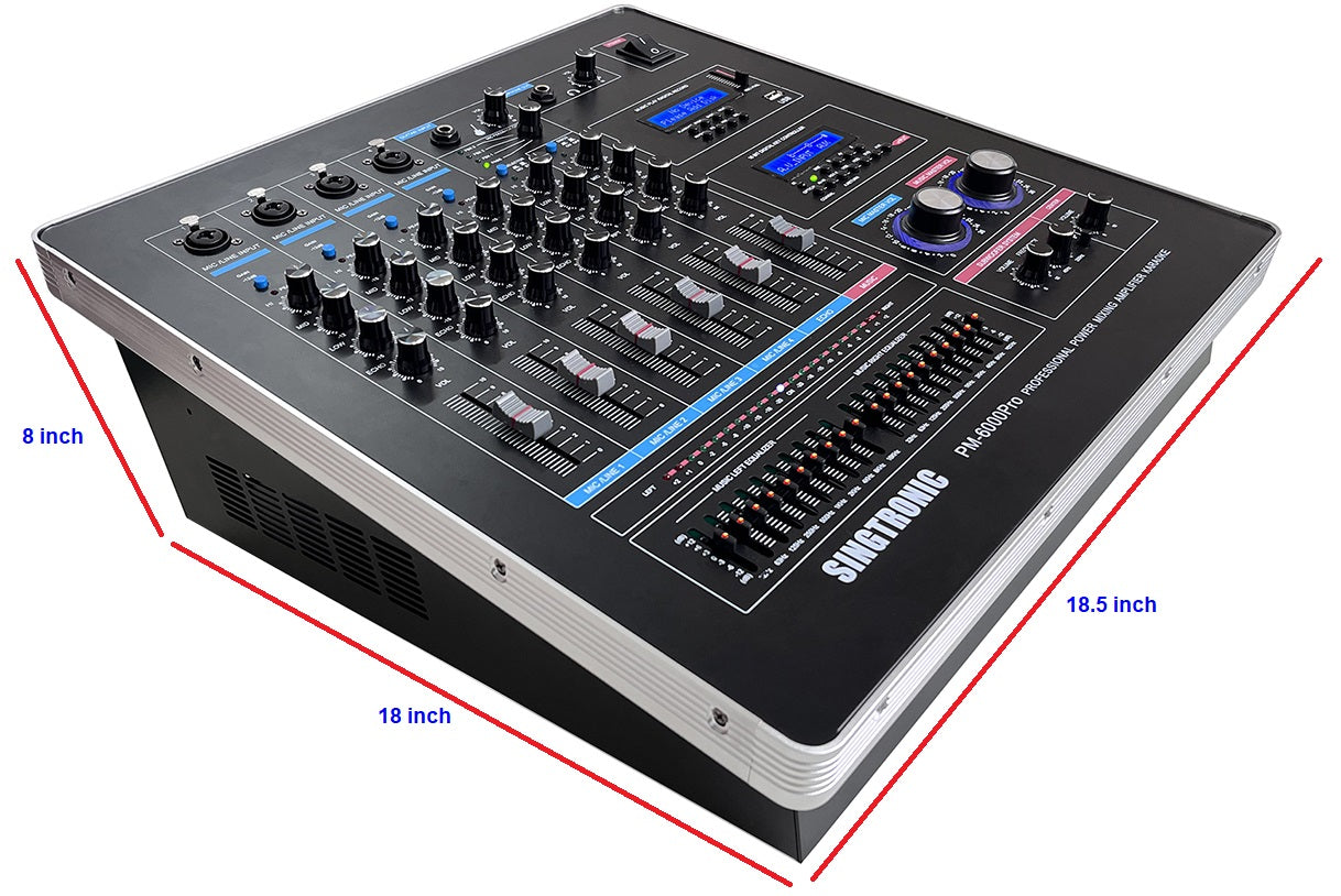 Singtronic PM-6000Pro Professional 6000W Digital Console Mixing Board Karaoke Ampliffier