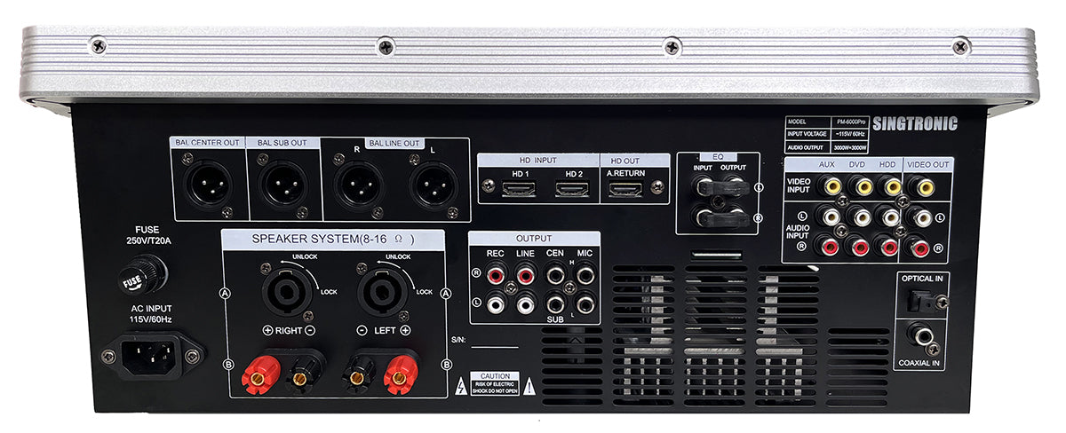 Singtronic PM-6000Pro Professional 6000W Digital Console Mixing Board Karaoke Ampliffier