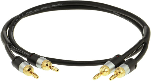 Singtronic 12" Gauge Monster Speaker Cable with Goden Banana Plug (Pair)