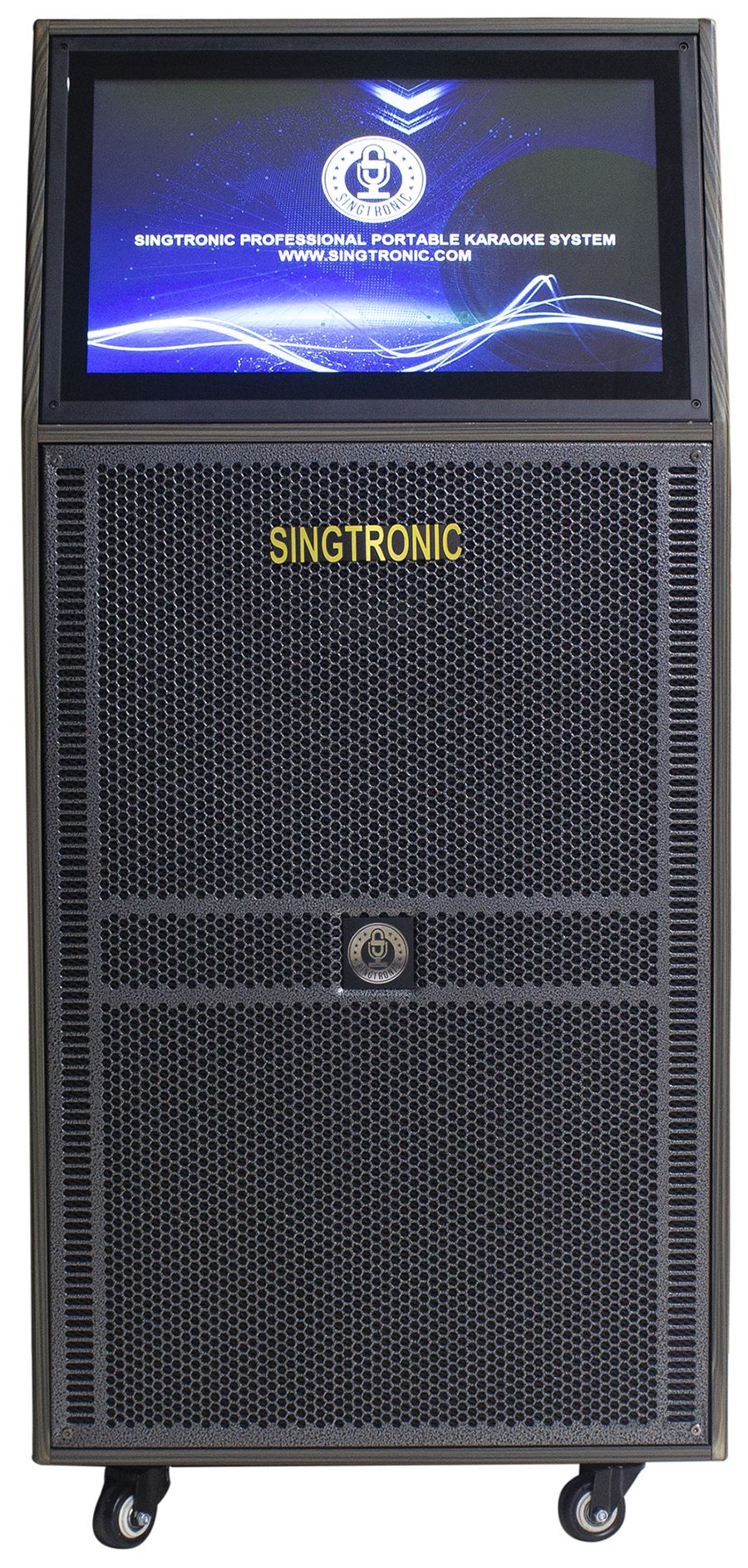 Singtronic BT-1515Pro Professional Portable 15" Double Woofer 3-Way Bluetooth Speaker Karaoke System