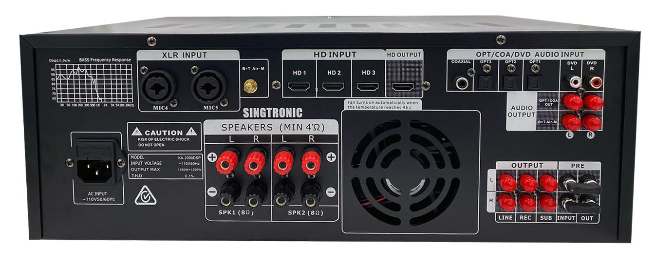 Singtronic KA-2000DSP Professional DJ/KJ Digital 2500W Mixing Amplifier Karaoke
