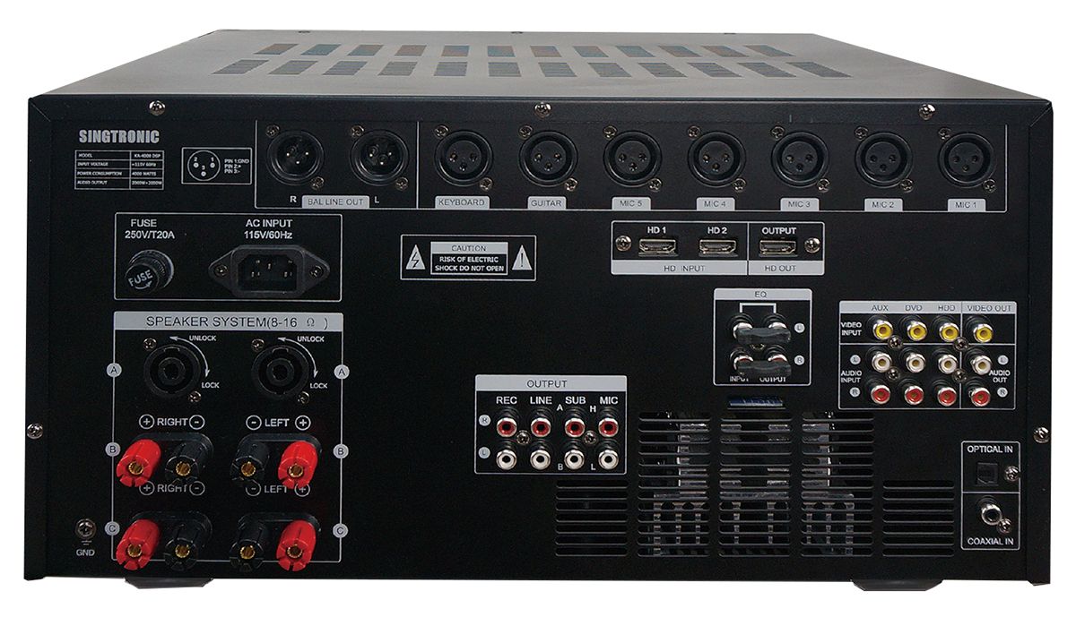 Singtronic KA-4000DSP Professional DJ/KJ 4000W Console Mixing Amplifier Karaoke