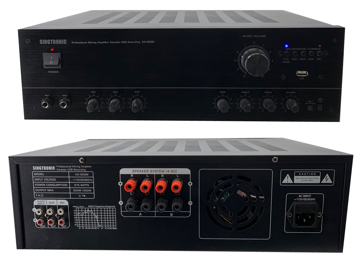 Singtronic KA-500M Professional 1000W AV Mixing Amplifier Karaoke