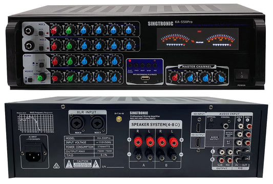 Singtronic KA-550Pro Professional 1500W Mixing Amplifier Karaoke