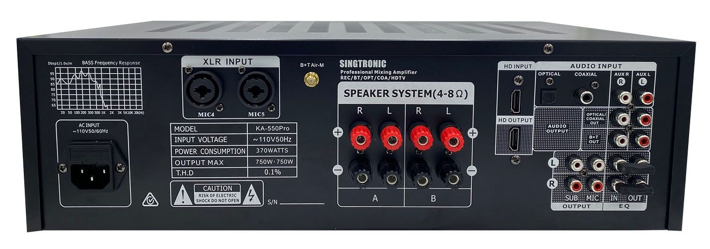 Singtronic KA-550Pro Professional 1500W Mixing Amplifier Karaoke