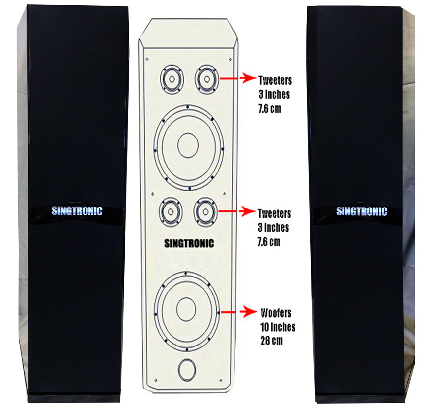 Singtronic KS-2000DW Professional 4000W Floor Stand Karaoke Speaker