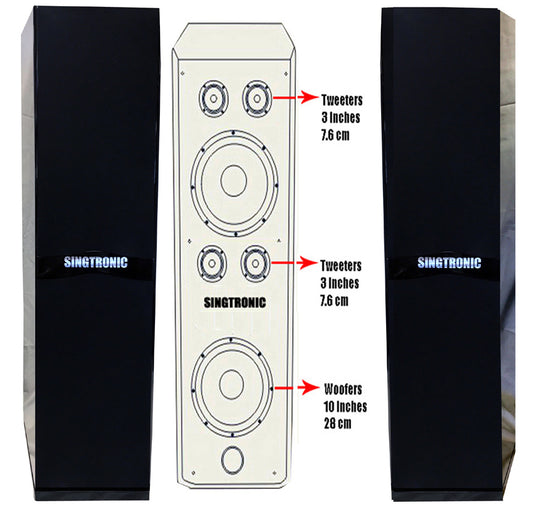 Singtronic KS-2000DW Professional 4000W Floor Stand Karaoke Speaker