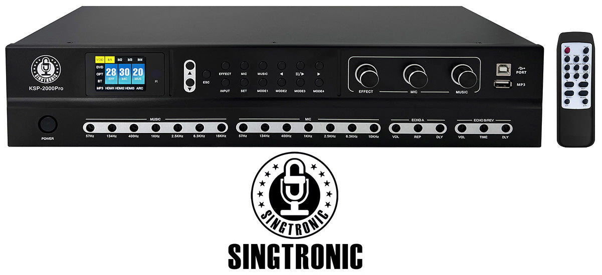 Singtronic KSP-2000Pro Professional Digital 3000W Sound Processor Mixing Amplifier Karaoke