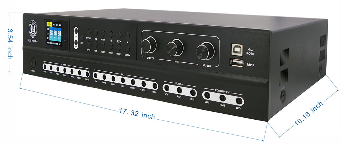 Singtronic KSP-2000Pro Professional Digital 3000W Sound Processor Mixing Amplifier Karaoke