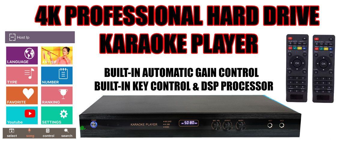 Singtronic KTV-9000UHD Professional 6TB Hard Drive 4K Karaoke Player