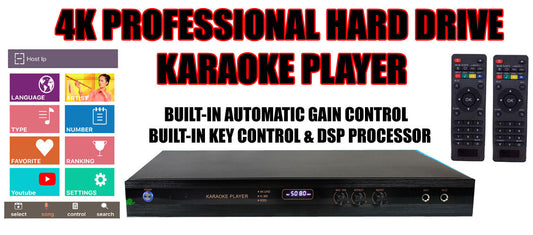 Singtronic KTV-9000UHD Professional Digital Smart 4TB Hard Drive 4K Karaoke Player