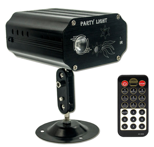 Singtronic L.E.D Mini Party Laser Spot Disco Light with Remote Control & Sync Music Beat Model: 2020