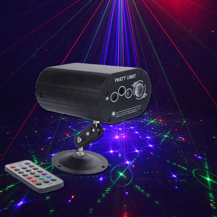 Singtronic L.E.D Mini Party Laser Spot Disco Light with Remote Control & Sync Music Beat
