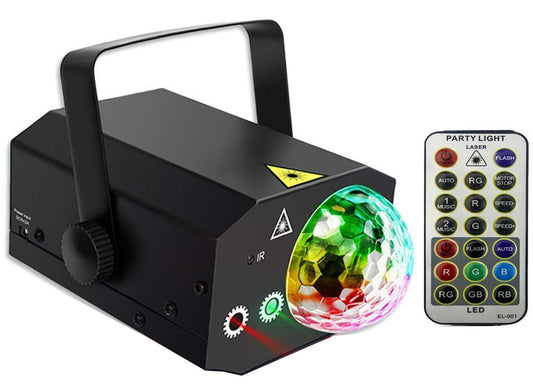 Singtronic L.E.D Party Big Laser Spot Disco Light with Remote Control & Sync Music Beat