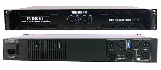 Singtronic PA-1500Pro Professional 1500 + 1500W Class D Power Amplifier