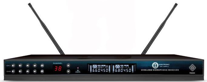 Singtronic UHF-1000Pro Professional 300 Channels Dual UHF Wireless Microphone Karaoke System