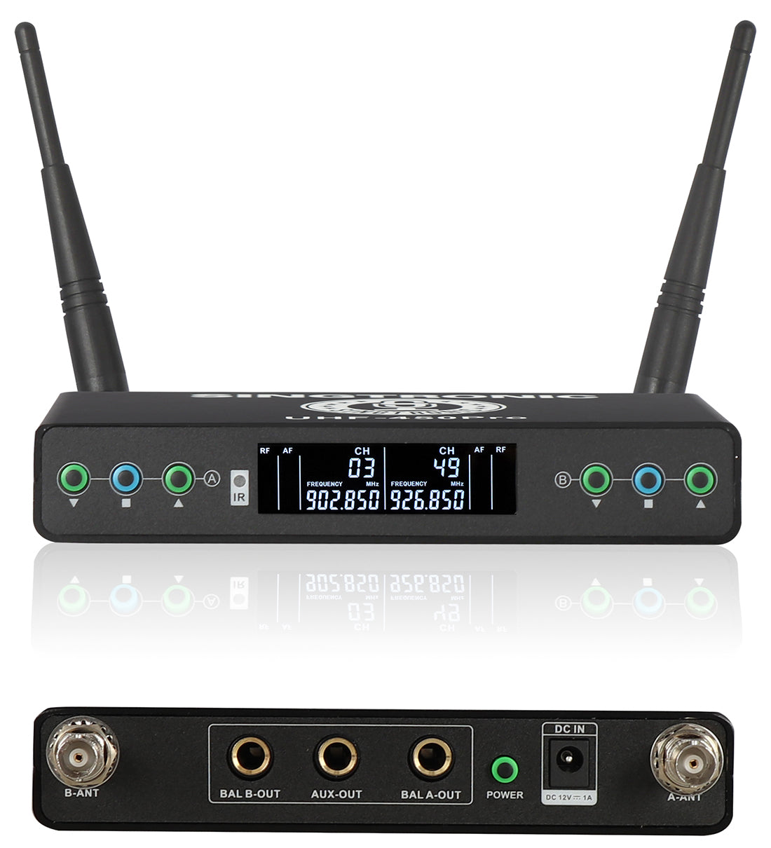 Singtronic UHF-450Pro Professional Digital 2 x Wireless Microphone System (Freq: 900Mhz)