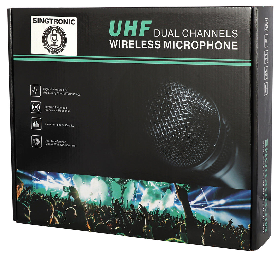 Singtronic UHF-450Pro Professional Digital 2 x Wireless Microphone System (Freq: 900Mhz)