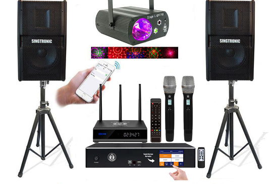 Complete Karaoke System 2500W by Singtronic Select Songs by Iphone & Android PC Free: 50,000 Songs