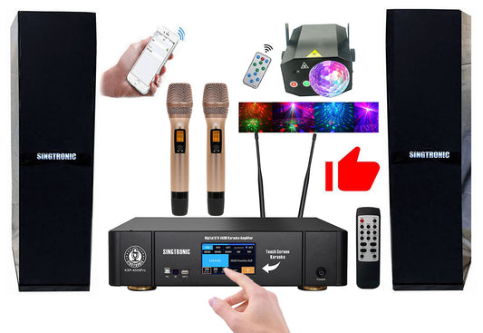 Professional Complete Karaoke System 4000W via Youtube Digital Floor Stand Speaker by Singtronic