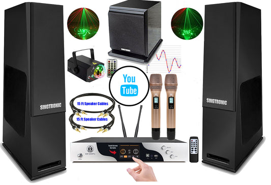 Singtronic Complete 5000W Karaoke System with Subwoofer via Youtube by Singtronic