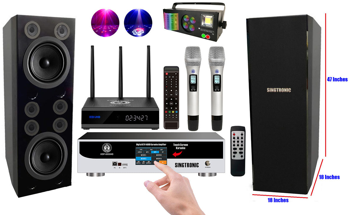Singtronic Professional 5000W Complete Karaoke System by Singtronic with Free: 70,000 Songs