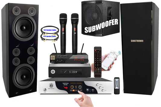 Singtronic Professional Complete 6000W Karaoke System Free: Pre-Loaded 70,000 Songs