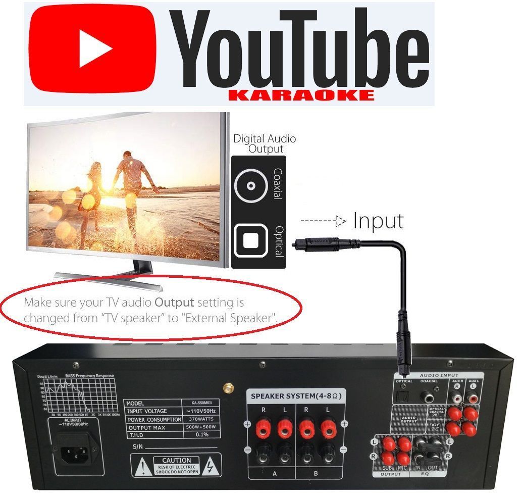 Model: 2020 Youtube Karaoke System by Iphone/Ipad & Pc Tablet Professional 2000W Complete Karaoke System Built in USB Voice Record, Bluetooth & Optical