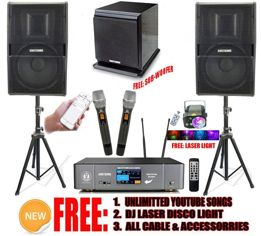 YouTube Karaoke System by iPhone / iPad & PC Tablet Professional 3000W Complete Karaoke System Special