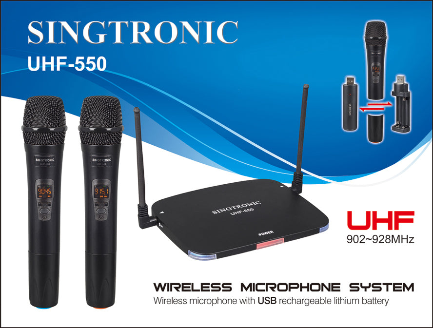 Singtronic KTV-9000UHD Professional 2TB Hard Drive Player Package with UHF-550 Dual Wireless Microphone Free: 40,000 Songs & Unlimited Youtube Karaoke